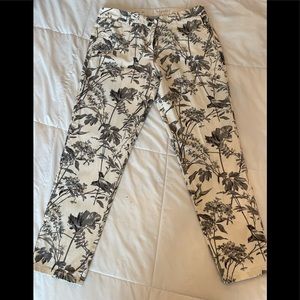 Talbots gray and white toile ankle pants. Weekender series, 8p